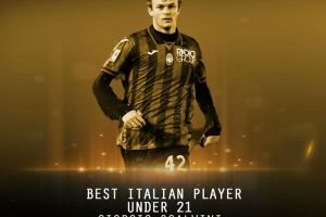 官方：亚特兰大19岁中卫斯卡尔维尼当选都体意大利最佳U21球员