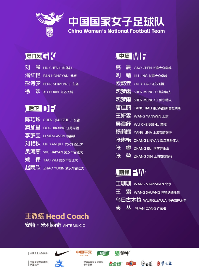 中国女足新教练团队上任，国家队大门向所有符合要求的球员敞开