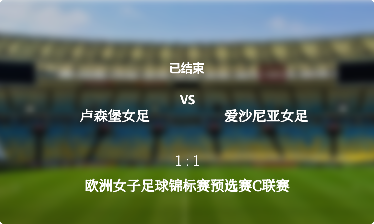  欧洲女子足球锦标赛预选赛C联赛: 卢森堡女足 vs 爱沙尼亚女足 战报