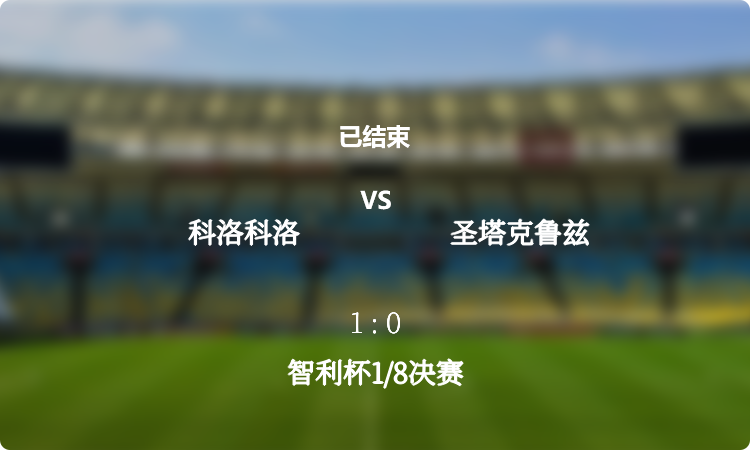  智利杯1/8决赛: 科洛科洛 vs 圣塔克鲁兹 战报