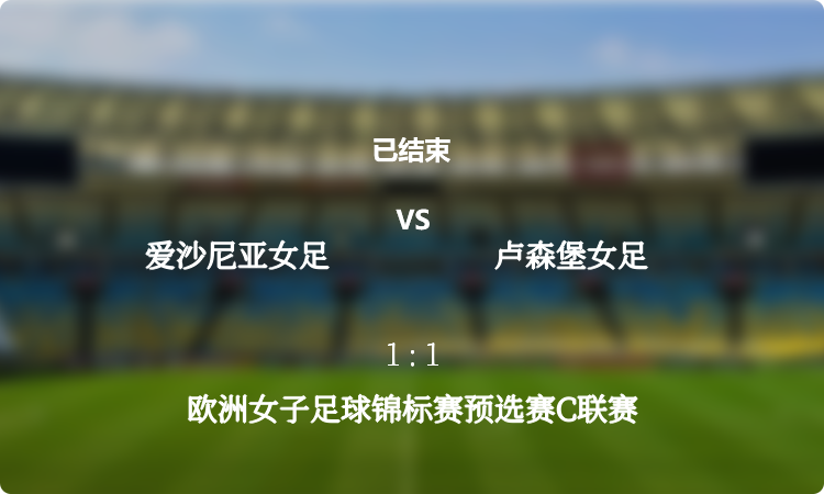 欧洲女子足球锦标赛预选赛C联赛: 爱沙尼亚女足 vs 卢森堡女足 战报