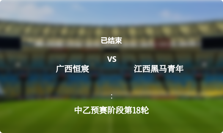 中乙预赛阶段第18轮: 广西恒宸 vs 江西黑马青年 战报
