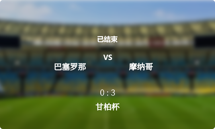  甘柏杯: 巴塞罗那 vs 摩纳哥 战报