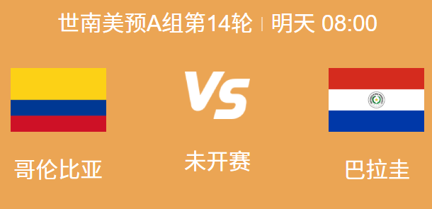 世预赛南美区前瞻：哥伦比亚 vs 巴拉圭