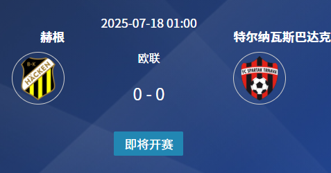 欧联资格赛前瞻：赫根 vs 特尔纳瓦斯巴达克