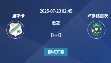 欧冠资格赛前瞻：里耶卡 vs 卢多戈雷茨 